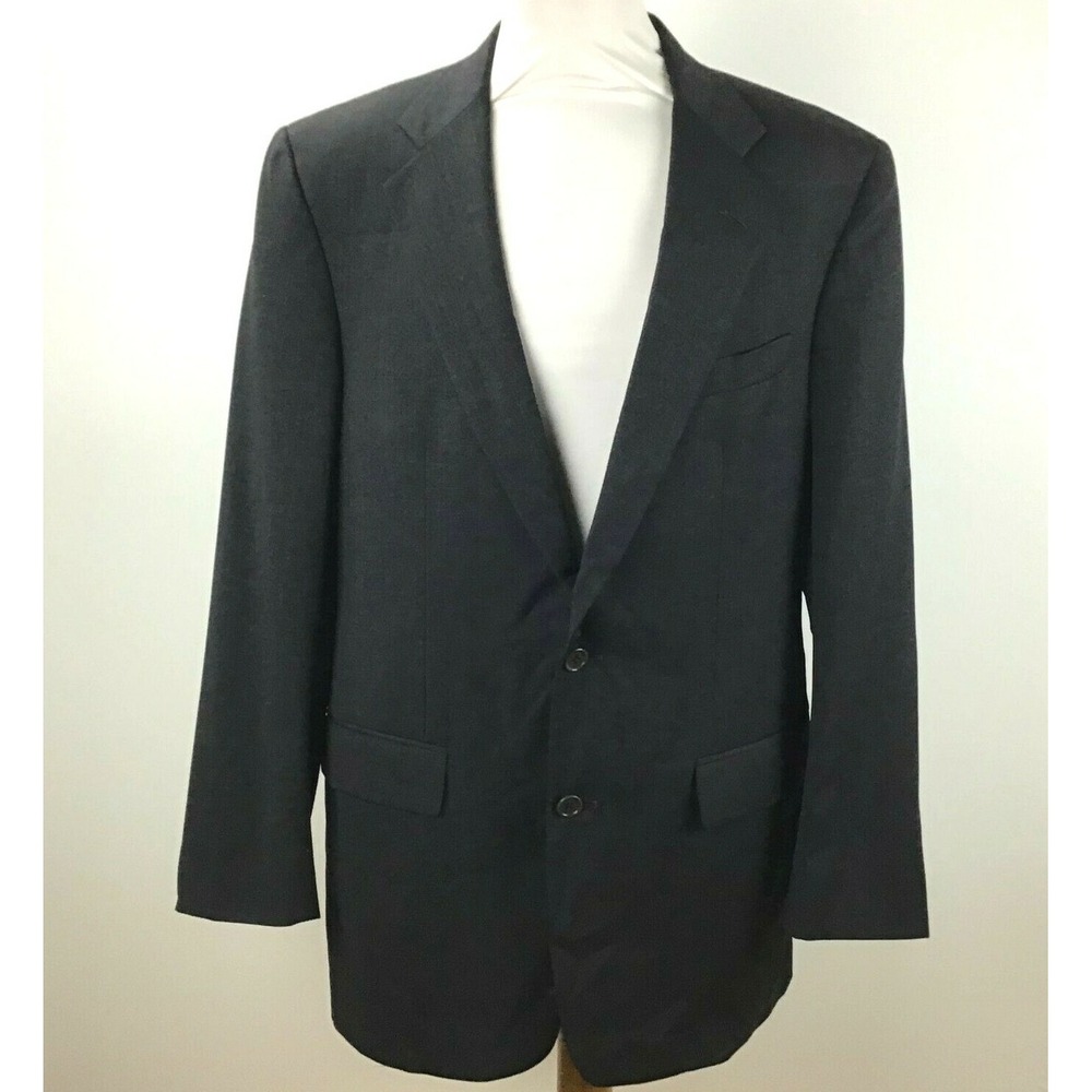 Brooks Brothers Blazer Mens 44 Charcoal Gray Two Button Single Vent Suit Jacket